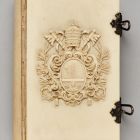 Könyv elefántcsont kötésben, tokkal - Hinterlechner, Fulgentius: Seraphisches Handbuch.... Salzburg, 1885